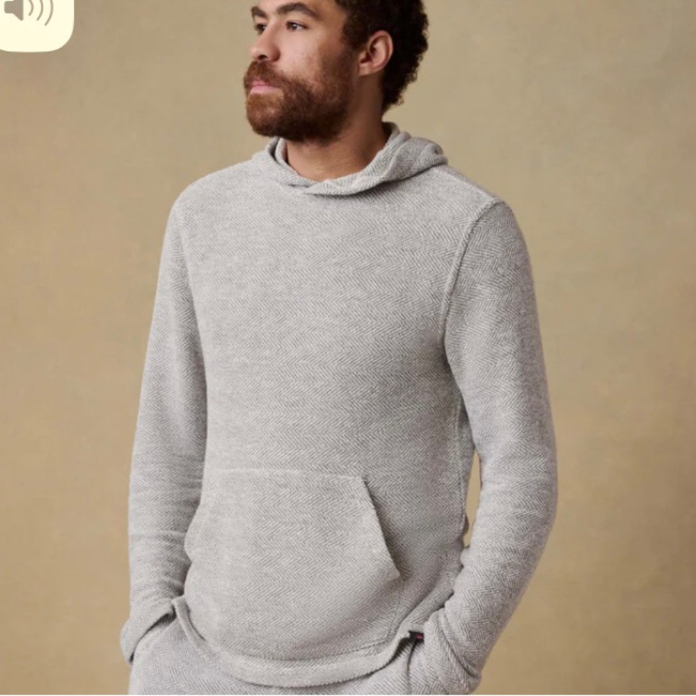 Faherty Brand Whitewater Hoodie - Grey Shell Loop - Men’s Medium